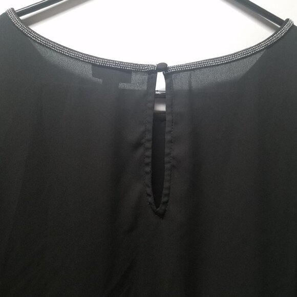 Torrid Abbey - Black Georgette Embellished Trim Blouse - Picture 8 of 14